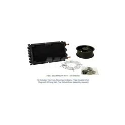 3/8" Tube OD, 2 Fan Mount, Liquid-To-Air Copper Tubed Process Equipment Heat Exchanger