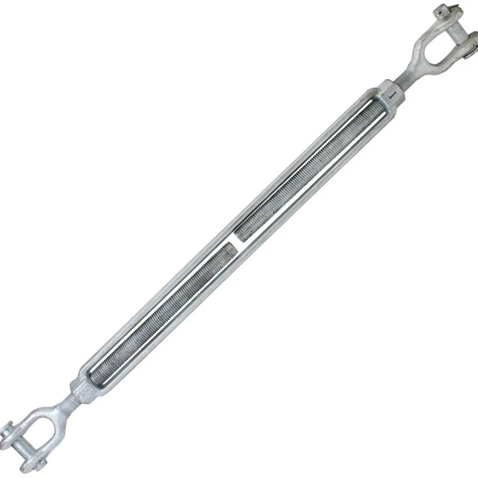 Turnbuckles: Turnbuckle Type: Jaw & Jaw; Thread Size: 1-24 in; Turn-up: 24