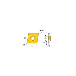 Turning Insert: CCMT 3-1-PF IC907, Carbide