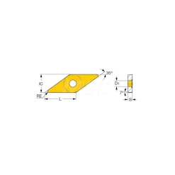 Turning Insert: VCMT 331-SM IC907, Carbide