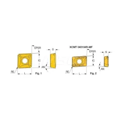 Turning Insert: XCMT040104RMF IC908, Carbide