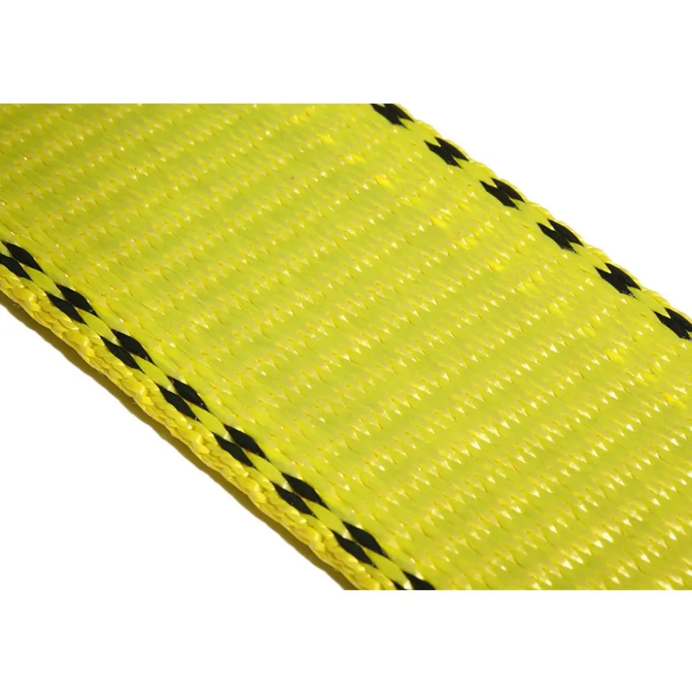 Twisted Eye & Eye, Type 4 Web Sling: 4' Long, 1" Wide, 3200 lb Vertical Capacity, Nylon