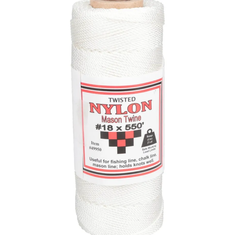 Twisted Seine Twine: #18 Twine Dia, Nylon, White