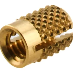 #8-32 UNC Brass Flush Press Fit Threaded Insert for Plastic