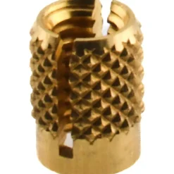 #8-32 UNC Brass Flush Press Fit Threaded Insert for Plastic
