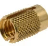 1/4-20 UNC Brass Flush Press Fit Threaded Insert for Plastic