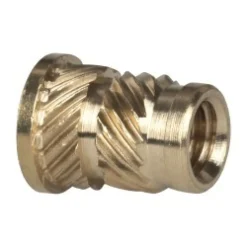 #8 32 UNC, 1/4" Dia, Brass Headed Heat Installed Threaded Insert