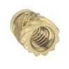 #4 40 UNC, 0.181" Dia, Brass Unheaded Heat Installed Threaded Insert