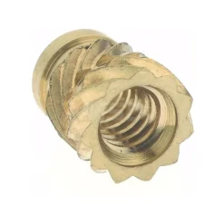 #4 40 UNC, 0.181" Dia, Brass Unheaded Heat Installed Threaded Insert