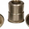 #4-40 UNC, Uncoated, Aluminum Knurled Rivet Nut Inserts