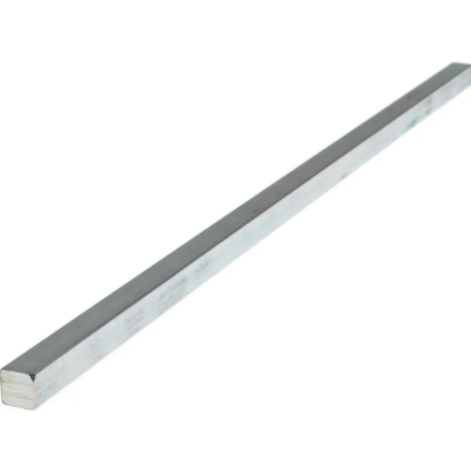 Undersized Key Stock: 5/16" High, 5/16" Wide, 12" Long, Steel, Zinc-Plated