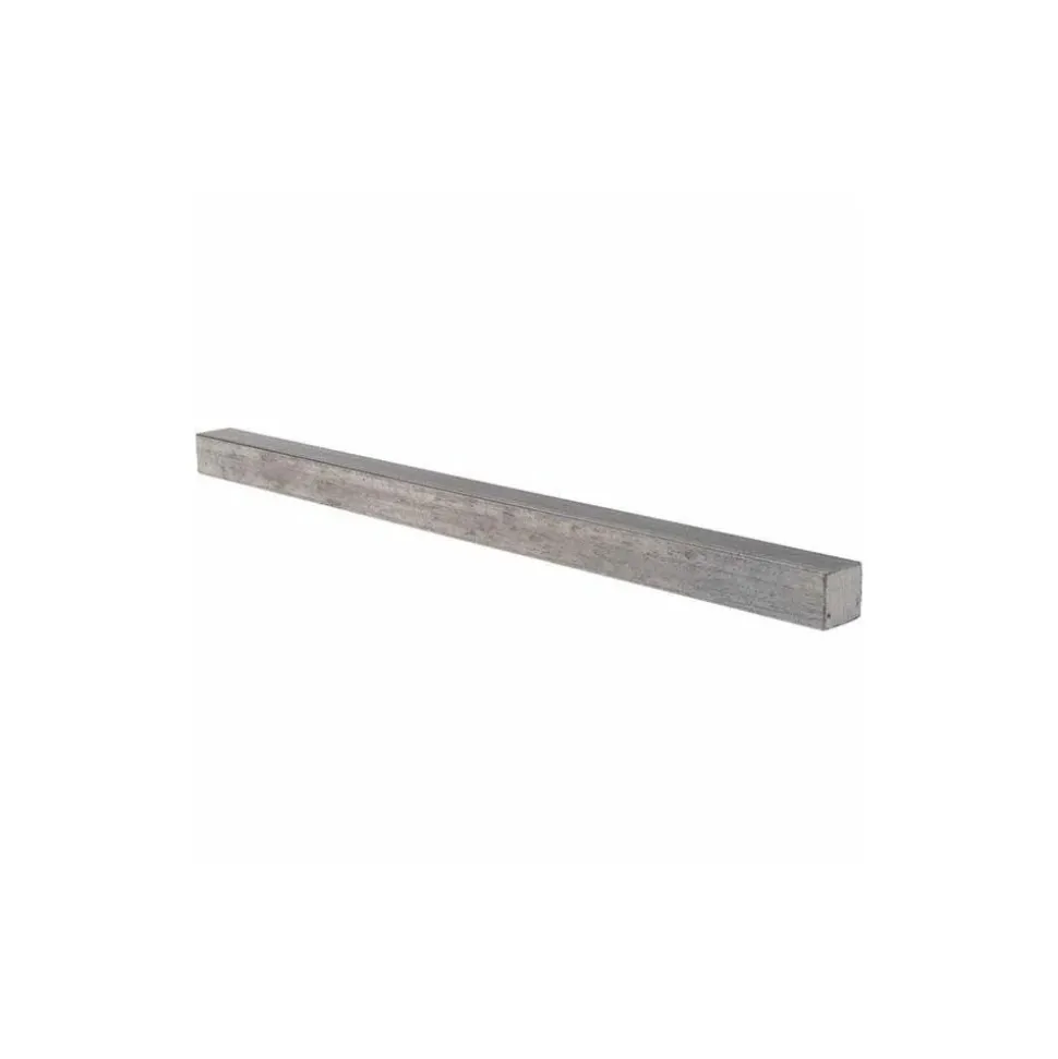 Undersized Key Stock: 5/8" High, 5/8" Wide, 12" Long, Cold Drawn Steel, Plain Finish
