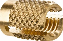 #10-32 UNF Brass Flush Press Fit Threaded Insert for Plastic