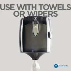 Universal Centerpull Paper Towel And Wiper Dispenser, Black