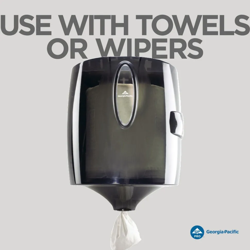 Universal Centerpull Paper Towel And Wiper Dispenser, Black