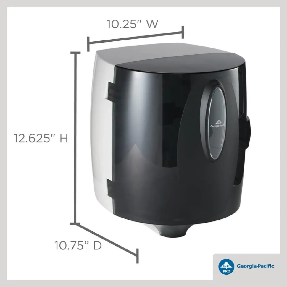 Universal Centerpull Paper Towel And Wiper Dispenser, Black