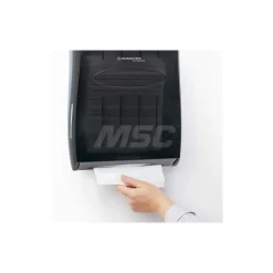 Universal Folded Towel Dispenser, Smoke (Black), 13.31" x 18.85" x 5.85"