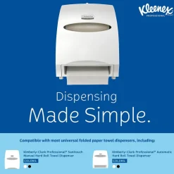 Universal Hard Roll Paper Towels (50606), 1.75" Core, with Premium Absorbency Pockets™, White