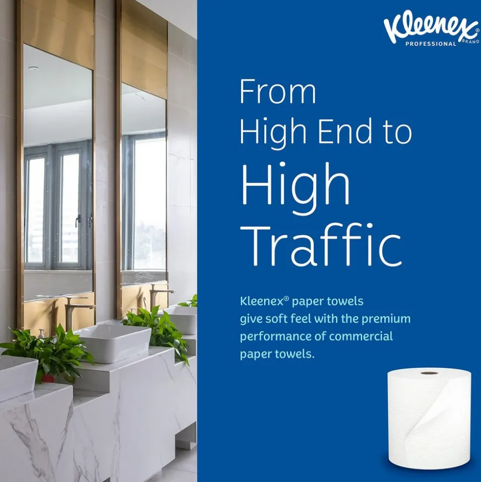 Universal Hard Roll Paper Towels (50606), 1.75" Core, with Premium Absorbency Pockets™, White