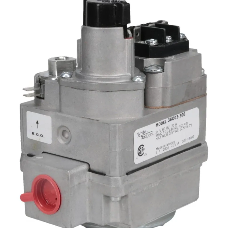24 VAC Coil Voltage, 1/2" x 3/4" Pipe, Natural, LP Standing Pilot Gas Valve