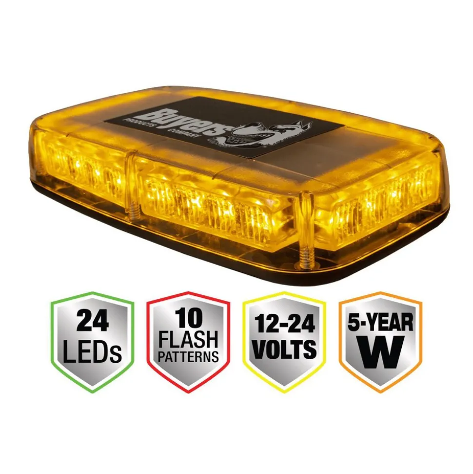 Variable Flash Rate, Magnetic or Permanent Mount Emergency LED Lightbar Assembly