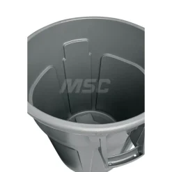 Vented BRUTE 10 gal Round Trash Can, Gray