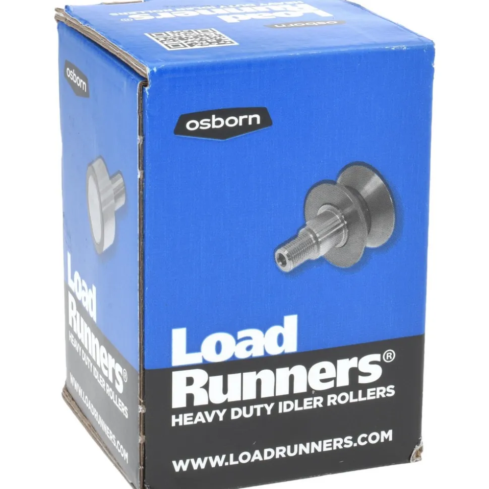 V-Groove Cam Follower: 2-1/2" Roller Dia, 1.312" Roller Width, 1-3/4" Stud Length