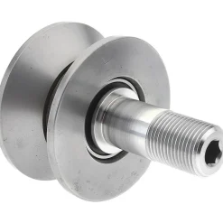 V-Groove Cam Follower: 2-1/2" Roller Dia, 1.312" Roller Width, 1-3/4" Stud Length