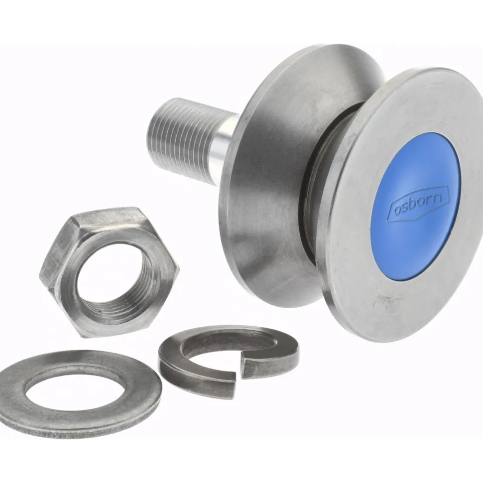 V-Groove Cam Follower: 2-1/2" Roller Dia, 1.312" Roller Width, 1-3/4" Stud Length