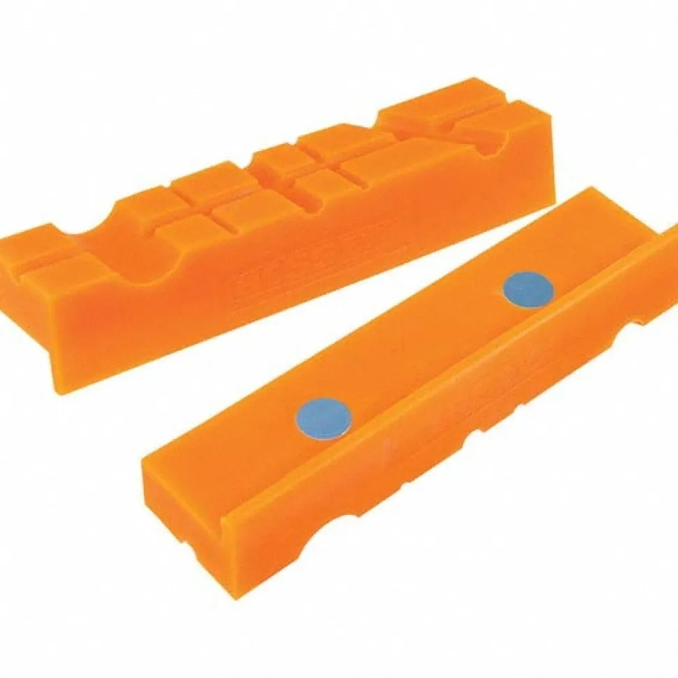 Vise Jaw: 1-1/4" High, 0.6250" Thick, V-Groove