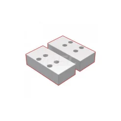 Vise Jaw Sets; Jaw Width (mm): 125.73 mm; Jaw Width (Inch): 125.73 mm; Set Type: Standard; Material: Aluminum; Vise Compatibility: V510X Self-Centering Vises; V562X Self-Centering Vises; Jaw Height (mm): 62.3 mm; Jaw Height (Decimal Inch): 62.3 mm; Jaw Thickness (Decimal Inch): 34.29 mm