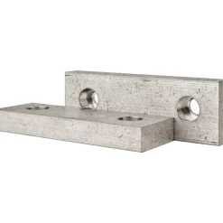Vise Jaw: 6.00" Wide, 2" High, 0.7500" Thick, Flat