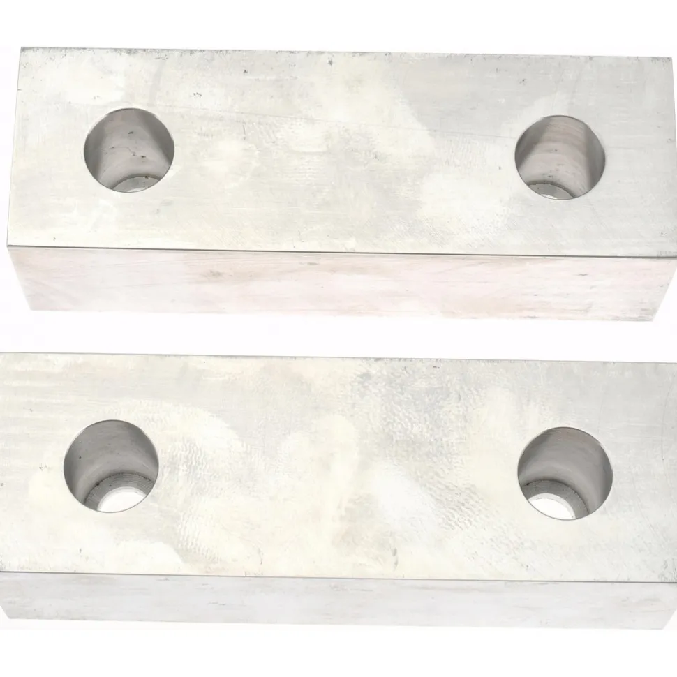 Vise Jaw: 6.00" Wide, 2" High, 2.0000" Thick, Flat