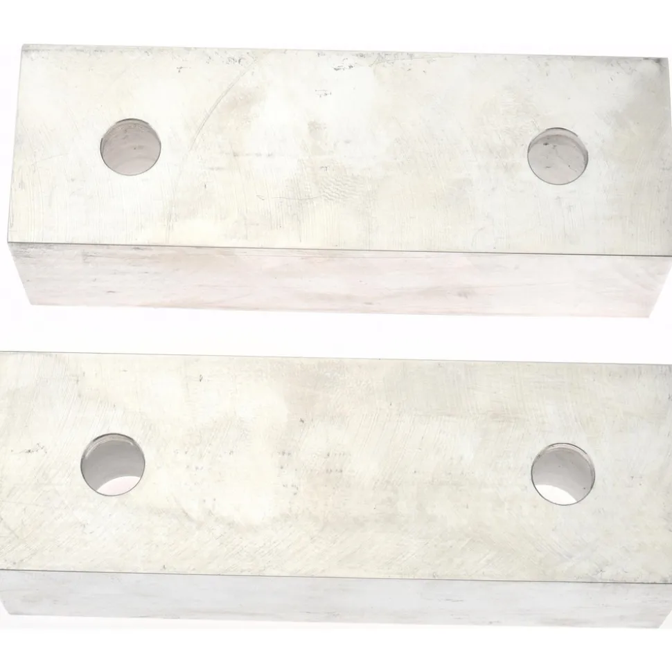 Vise Jaw: 6.00" Wide, 2" High, 2.0000" Thick, Flat