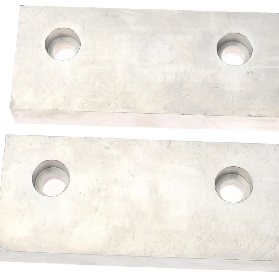 Vise Jaw: 6.00" Wide, 2-1/2" High, 1.0000" Thick, Flat