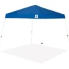 Vista Shelter: 12' x 12' Royal Blue Canopy, White Steel Slanted Leg Frame, 11' 2" Center Height
