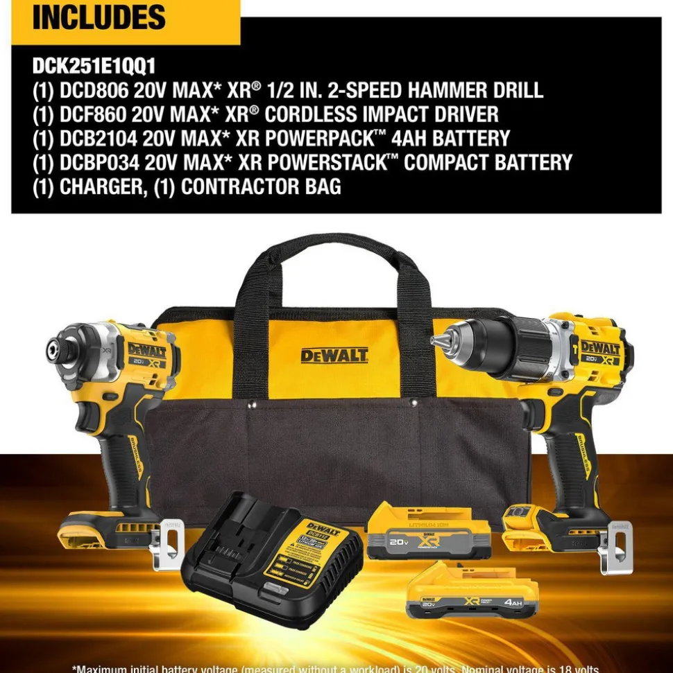 20.00 Volt Cordless Tool Combination Kit
