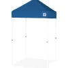 Vue Shelter: 5' x 5' Royal Blue Poly Canopy, High Strength 1015 Steel Frame White, 11' 2" Center Height