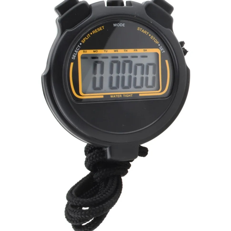Water Resistant Digital Stopwatch with Lap Counter