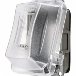 Weatherproof Box Covers; Electrical Box Shape: Rectangle; Number Of Outlets: 1; Resistance Features: Weather-Resistant; Housing Material: Polycarbonate; Overall Length: 5.9000 in; Recommended Environment: Wet Location; Overall Width: 4.1800 in; Housing Color: Black
