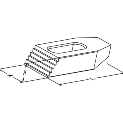 WEDM Workholding Accessories: Accessory Type: Support tabs; For Use With: WEDM Rails; Series: RHS-standard