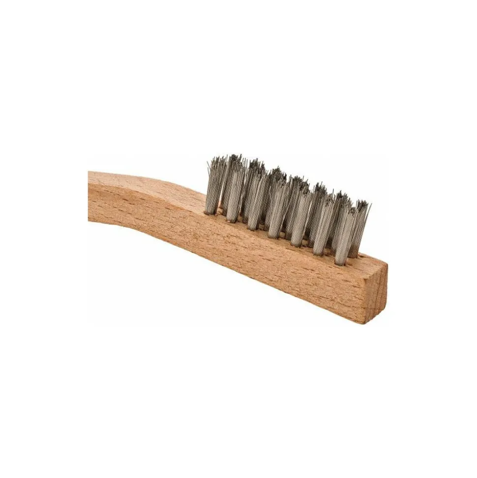 Welder Brush: 3 Row, 7 Column, Stainless Steel