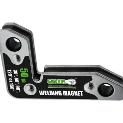 Welding Magnet: 50 lb Capacity, L-Shape, 35, 60, 90, 120 & 150 deg Holding Angle