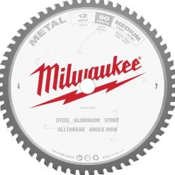 Wet & Dry Cut Saw Blade: 12" Dia, 1" Arbor Hole, 0.087" Kerf Width, 60 Teeth