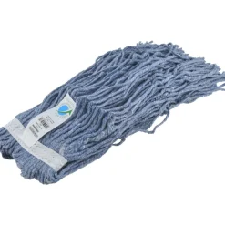 Wet Mop Cut: Clamp Jaw, Large, Blue Mop, Blended Fiber