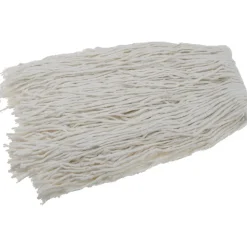 Wet Mop Cut: Clamp Jaw, Large, White Mop, Rayon