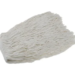 Wet Mop Cut: Clamp Jaw, Large, White Mop, Rayon