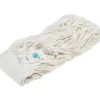 Wet Mop Cut: Clamp Jaw, Large, White Mop, Cotton
