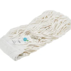 Wet Mop Cut: Clamp Jaw, Large, White Mop, Cotton