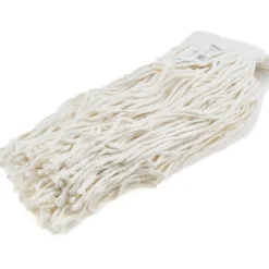 Wet Mop Cut: Clamp Jaw, Large, White Mop, Cotton